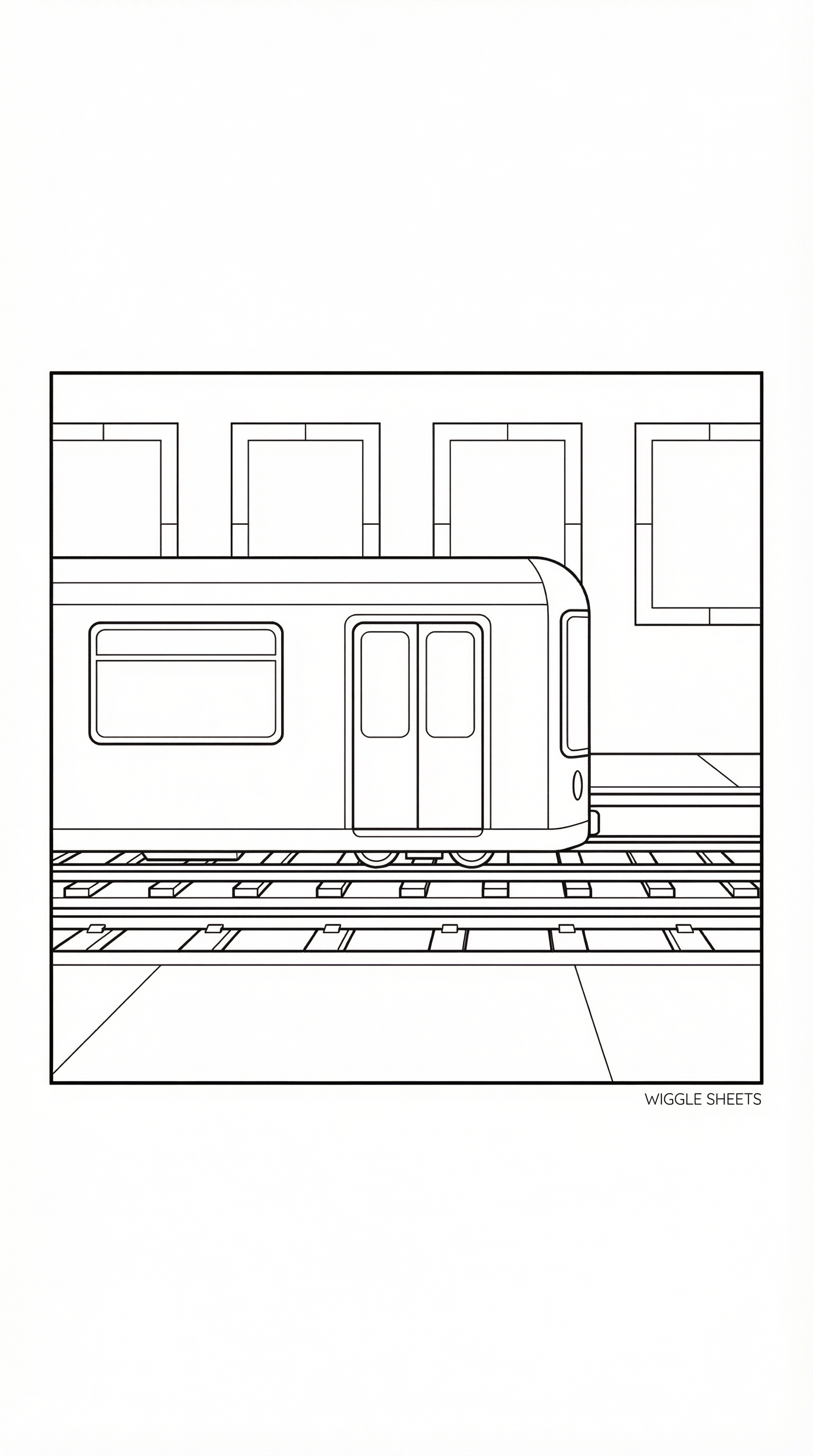 Subway Car Coloring Page